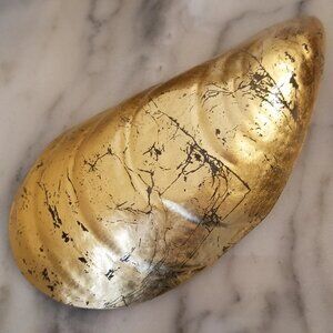 Beatriz Ball New Orleans Glass Cracked Gold Foil Oyster Shell